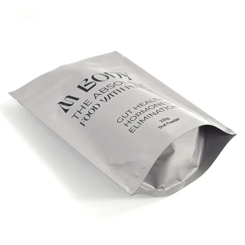 Custom Printed Various Sizes Glossy Aluminum Foil Stand up Pouch for Food Supplement - image 4