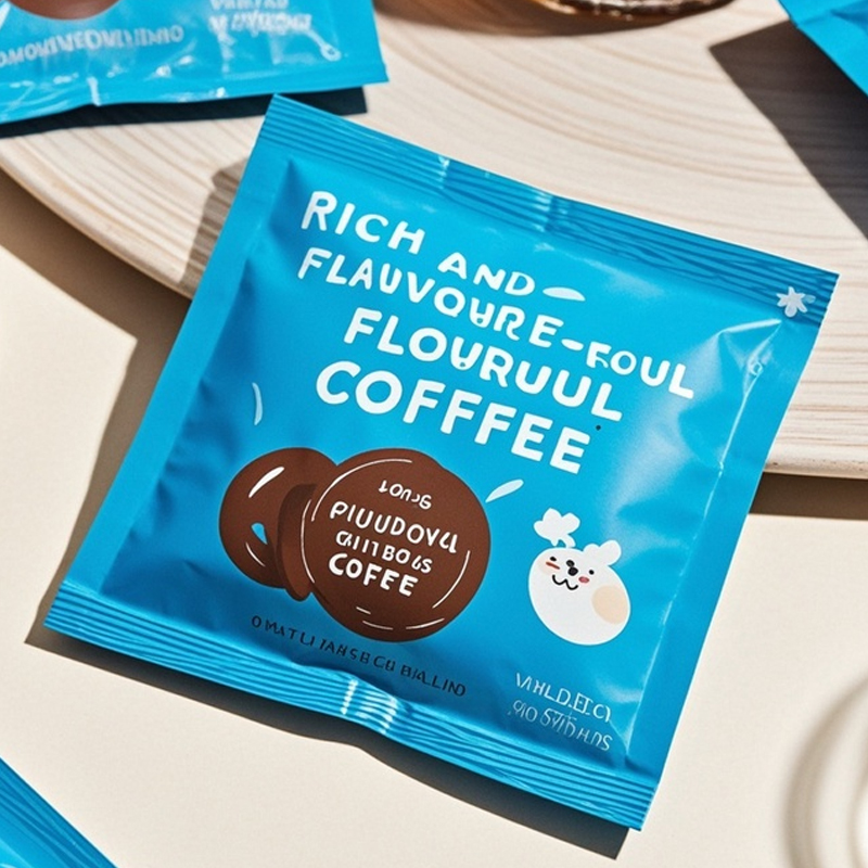 Customized Colorful Printing Flat Pouch with Tear Notch for Coffee Powder - image 6