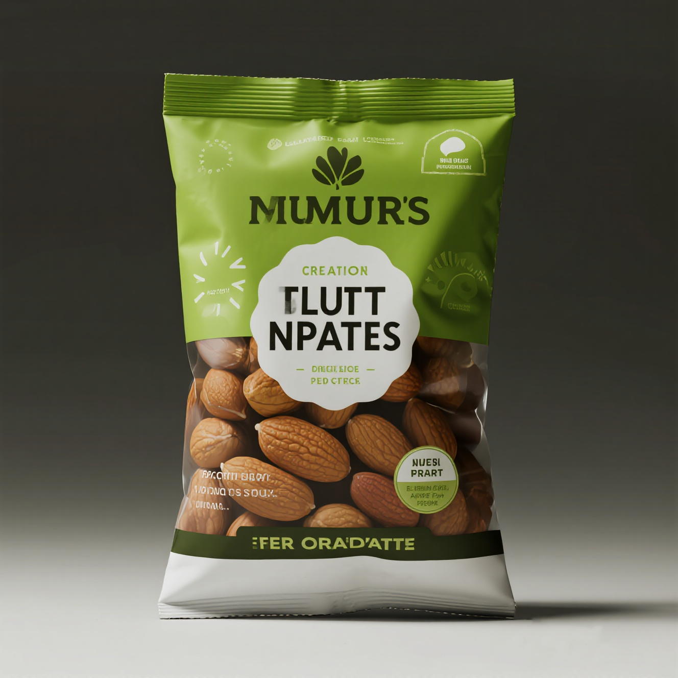 Custom Printed Back Side Middle Seal Bag for Nuts Peanuts Snack Mylar Bag - image 4
