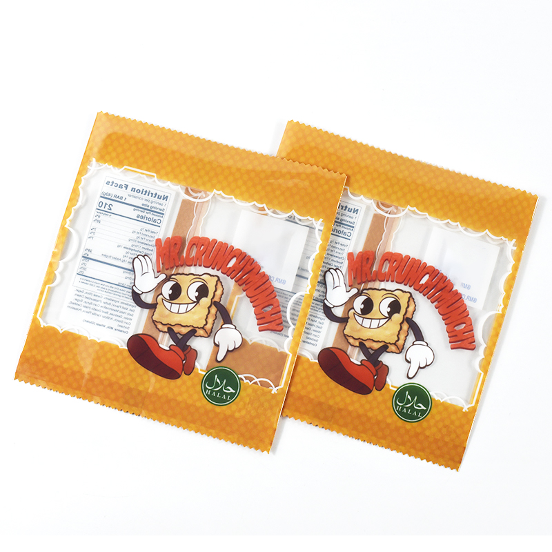 Factory Price Customized Back Sealed Bag with Window for Popcorn Snacks