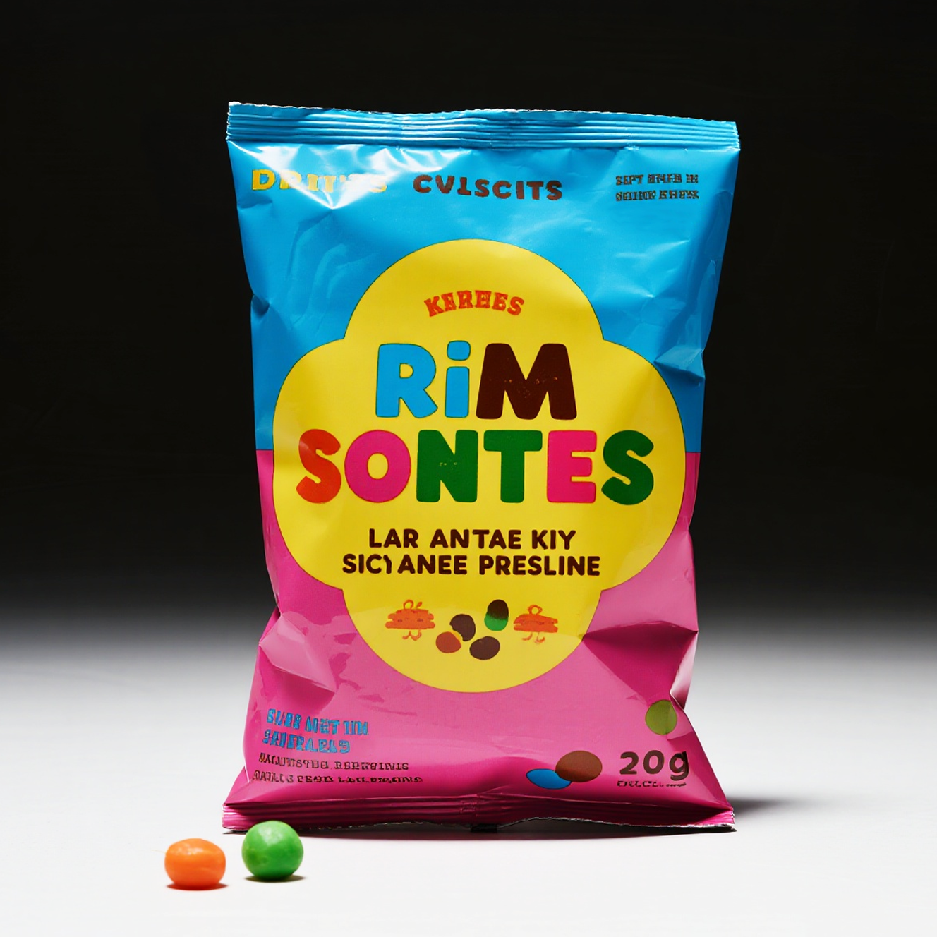 Customized Vibrant Printing Back Side Seal Bag for Candy Gummy Chocolate - image 2