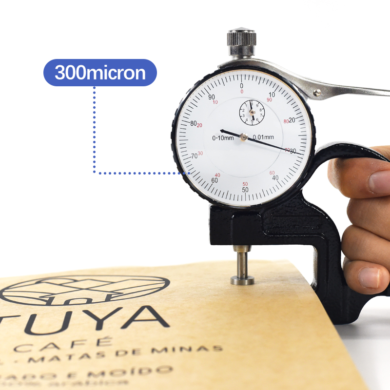 Eco-friendly Recyclable Kraft Paper Stand up Pouch with Air Valve for Coffee - image 7