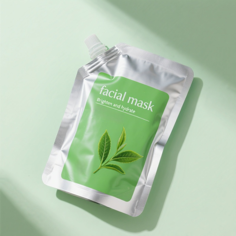 Customized Metallic Durable High Barrier Spout Pouch with Nozzle for Facial Mask - image 2