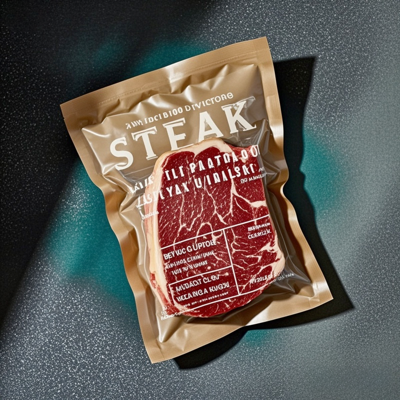 Customized Branded Design Food Vaccum Bag for Steak Meat Beef Packaging Bag - image 6