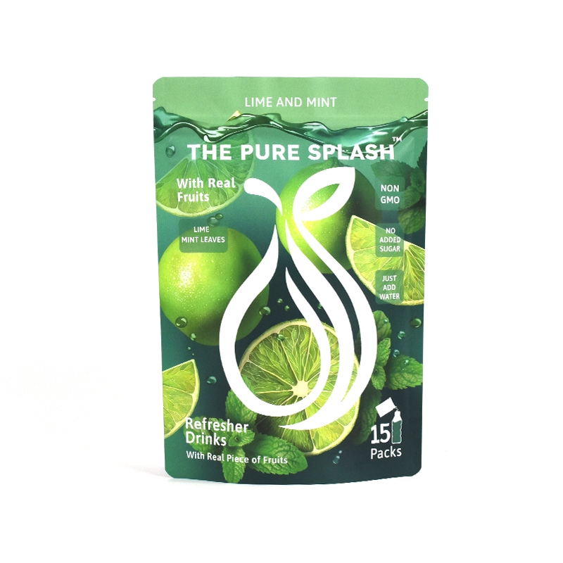 Customized Colorful Clear Printing Stand up Pouch for Fruit Flavor Drink Powder - image 5