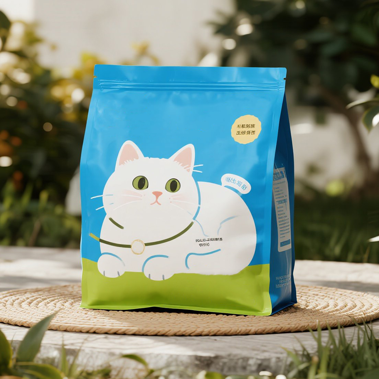 Custom Printed Dust Proof Large Eight Side Seal Pouch for Cat Litter Mylar Bag - image 6