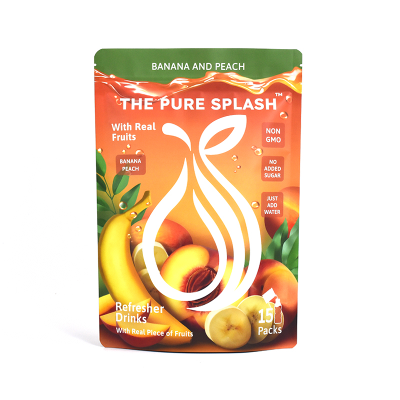 Customized Colorful Clear Printing Stand up Pouch for Fruit Flavor Drink Powder - image 4