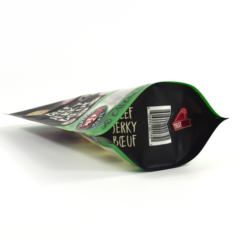 Customized UV Effect Stand up Pouch with Clear Window for Pet Dog Food Beef Jerky - image 6