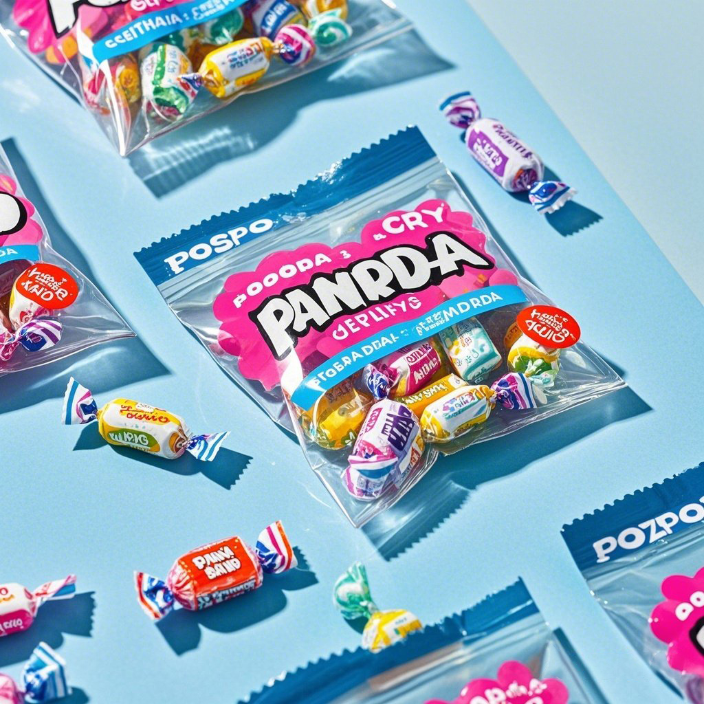 Customized Food Grade Back Side Seal Bag with Colorful Printing for Candy Gummy
