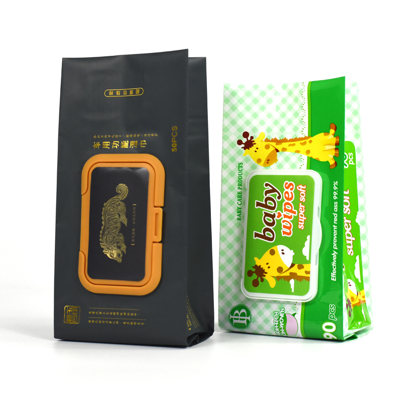 Customized Heat Seal Back Side Seal Pouch with Lid for Wet Wipes Packaging Bag - image 7
