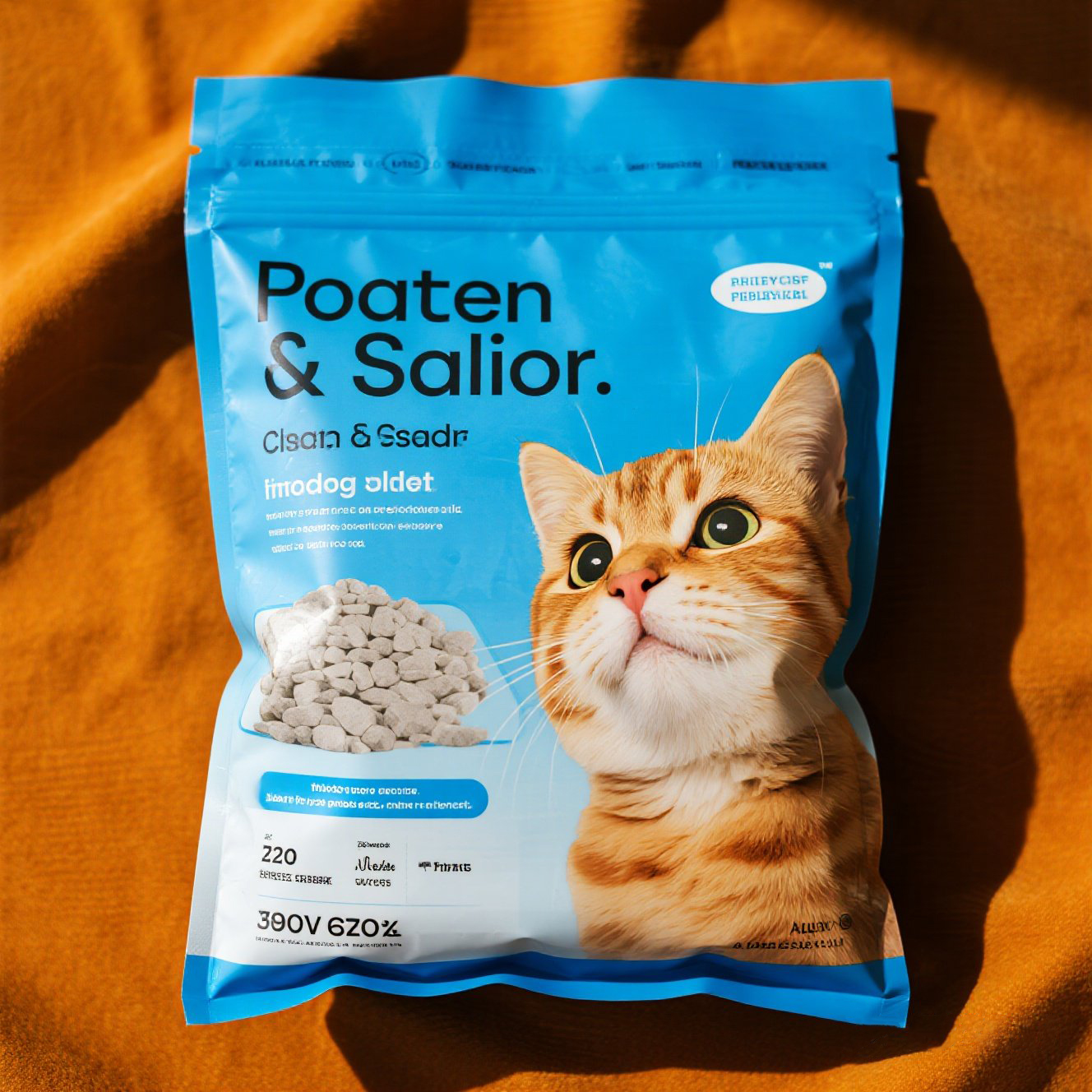 Customized Size Leakproof Large Flat Pouch with Handle Hole for Cat Litter - image 2