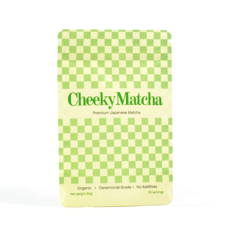 Custom Printed Shading Effect Stand up Pouch with Ziplock for Matcha Powder