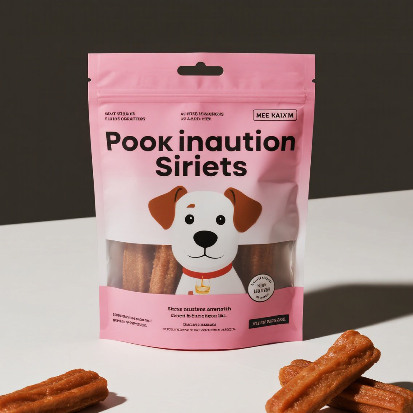 Customized Matte Finish Stand up Pouch Doypack Bag with Window for Pet Treat Pet Food - image 6