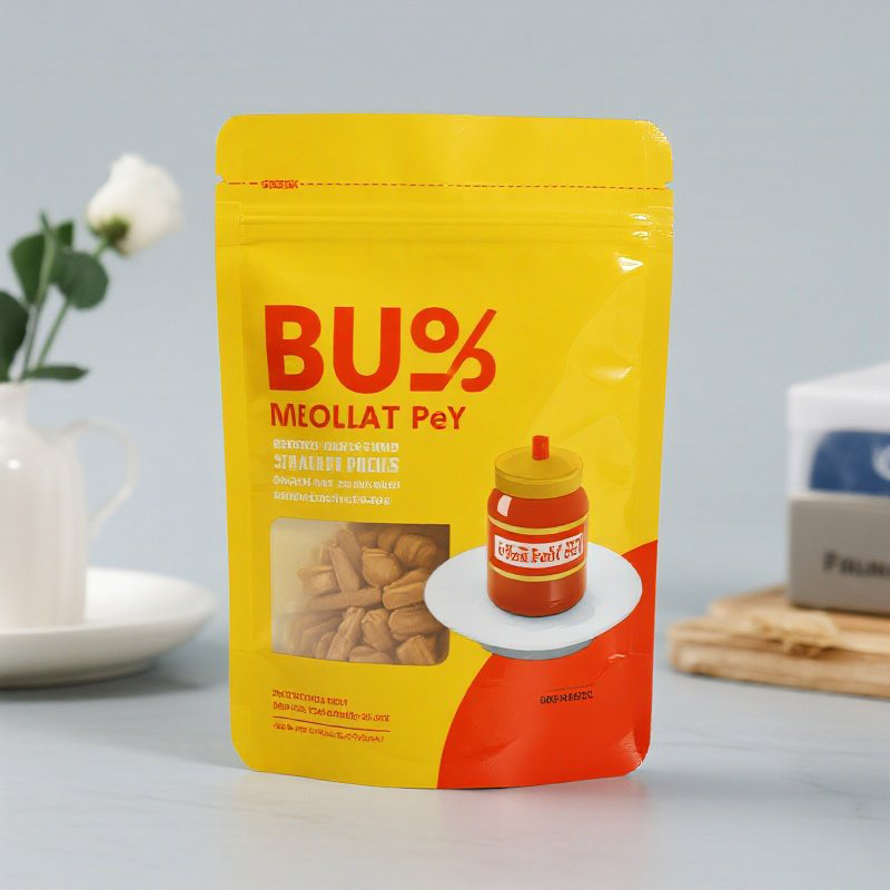   Custom Printed Smell Proof Cookie Plastic Packaging Stand up Pouch with Window - image 4