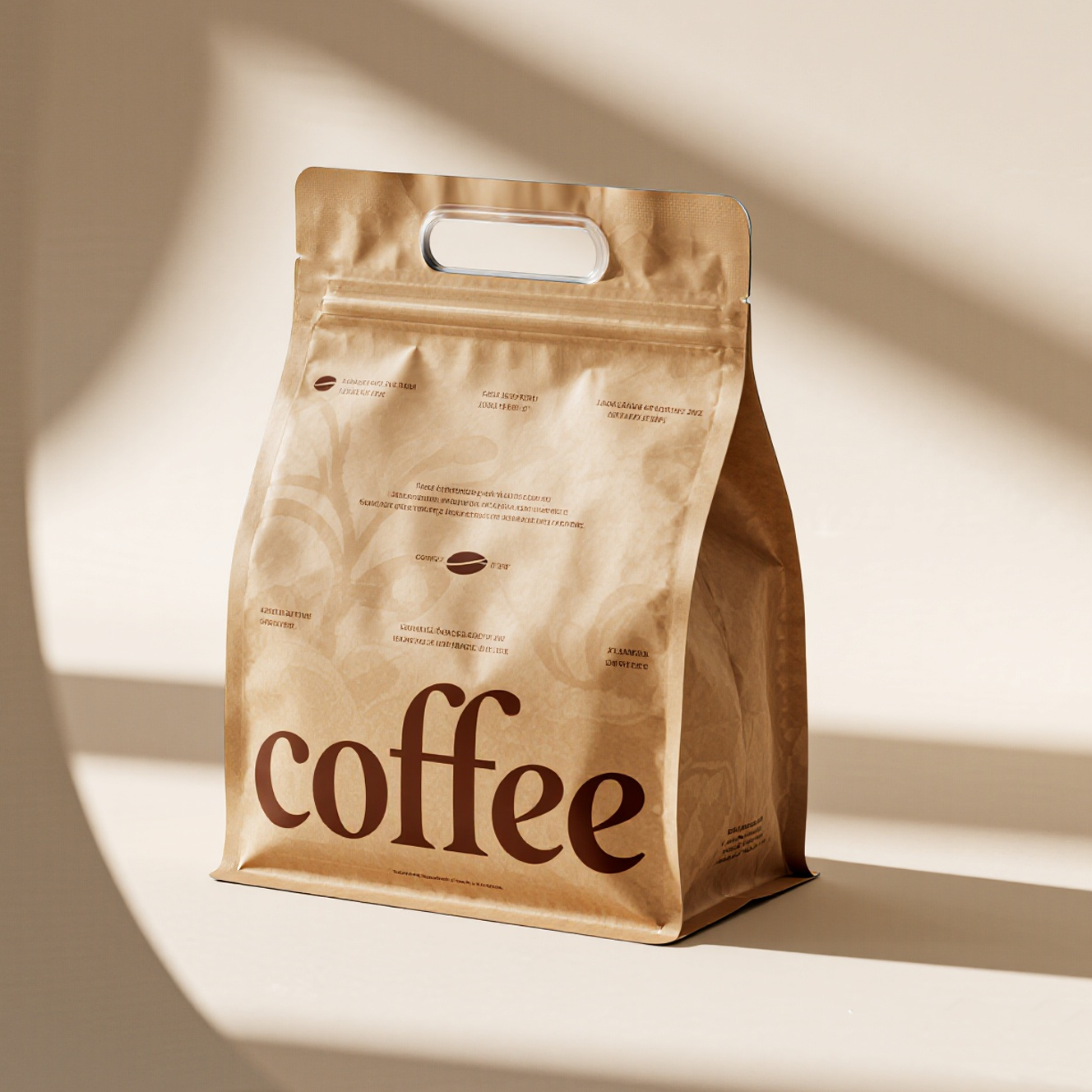 Customized Flat Bottom Pouch with Easy-to-use Resealable Closure for Coffee Beans