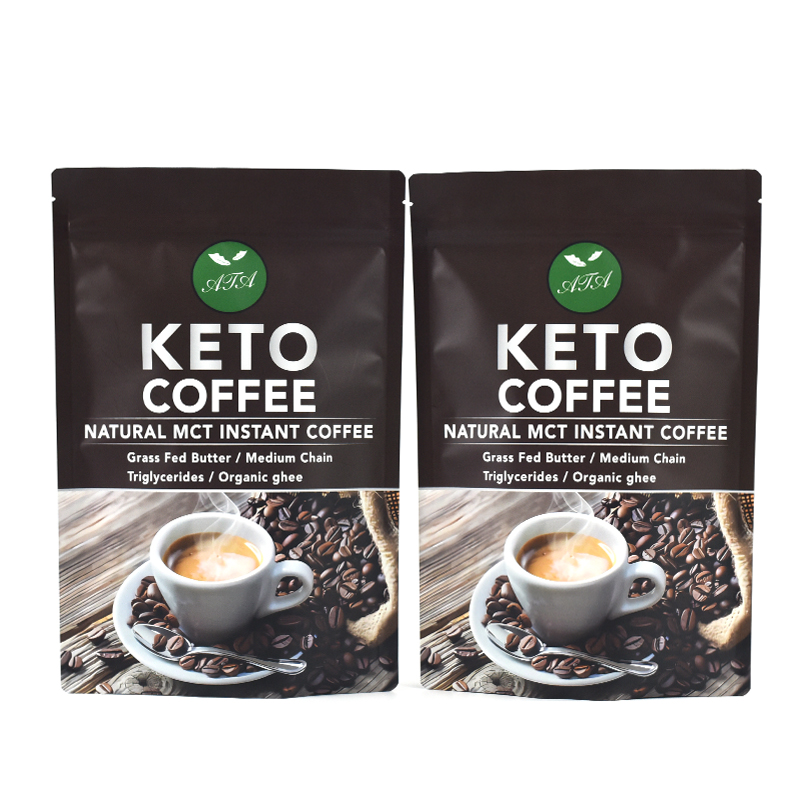 Custom Aluminum Foil Stand up Zipper Pouch for KETO Coffee - image 3