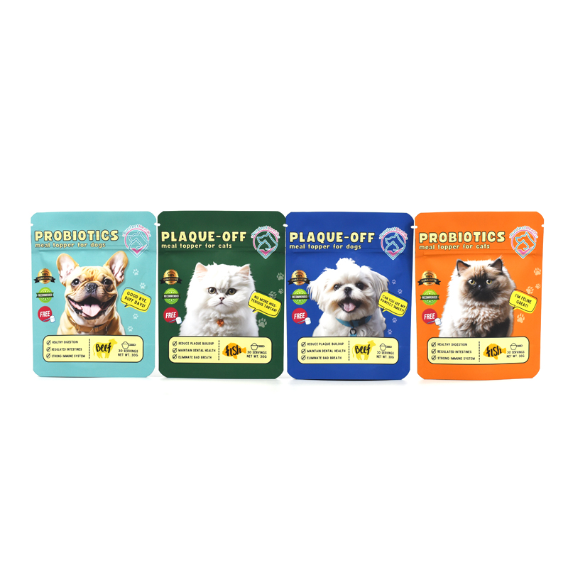 Customized Color Soft Touch Material Stand up Pouch with Double Zipper for Pet Food - image 3