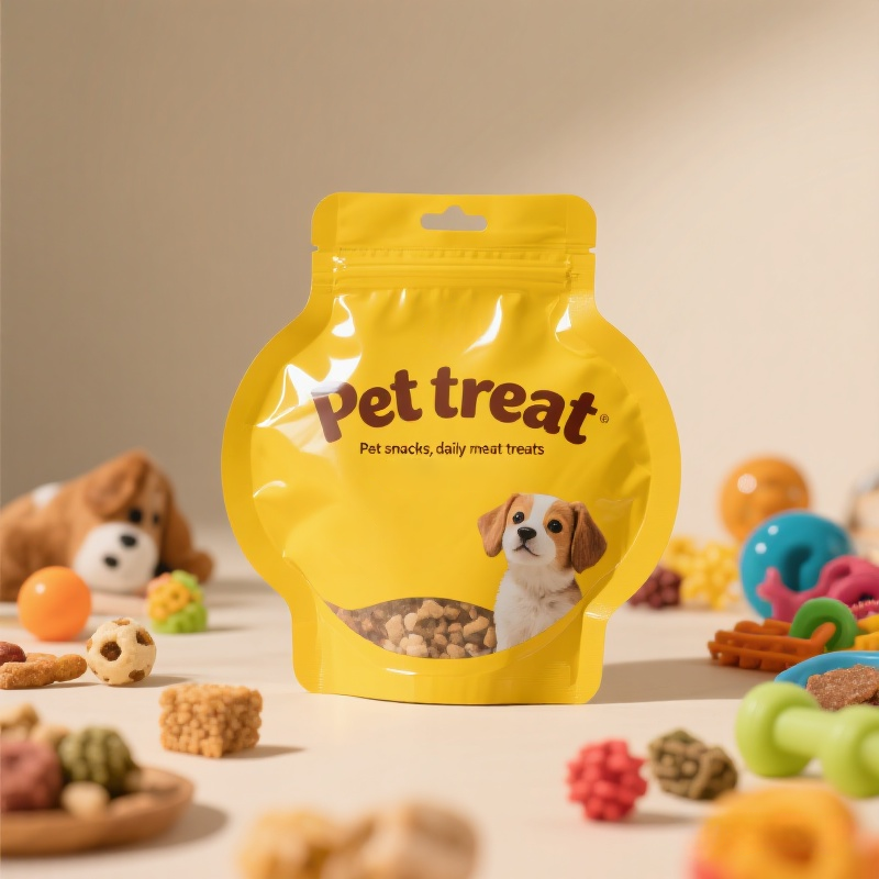 Customized Glossy Finish Die Cut Shaped Pouch with Euro for Pet Food Pet Treats - image 5