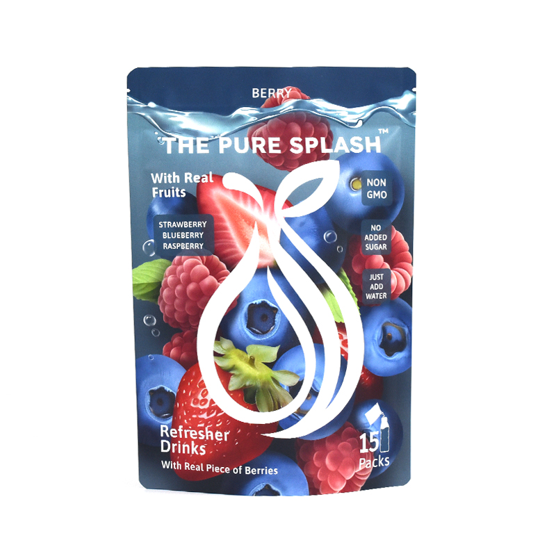 Customized Colorful Clear Printing Stand up Pouch for Fruit Flavor Drink Powder - image 3