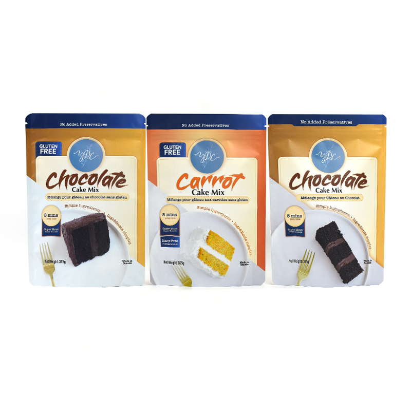Customized Food Packaging Stand up Pouch with Ziplock for Cake Mix