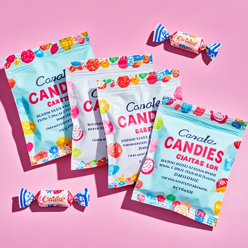 Wholesale Custom Printed Transparent Flat Pouch with Ziplock for Sweet Candy - image 4