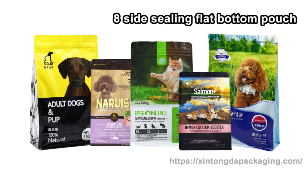 An Introduction to Custom Eight-Side Seal Flat Bottom Pet Food Packaging