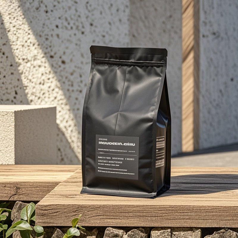 Custom Printed Recyclable Biodegradable Flat Bottom Pouch with Zipper for Coffee - image 6