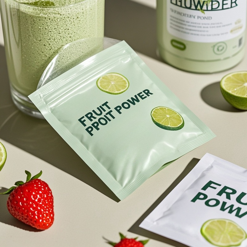 Customized Clear Printing Flat Pouch with Ziplock for Matcha Powder Mylar Bag - image 4