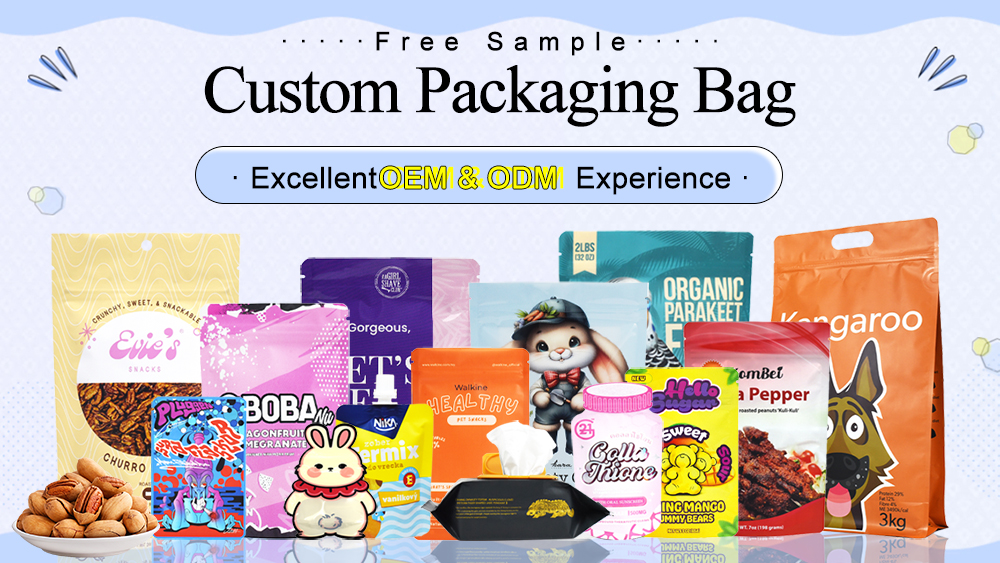Custom-Sized Simple Printing Flat Bottom Coffee Bag (with One-Way Valve & Zipper)