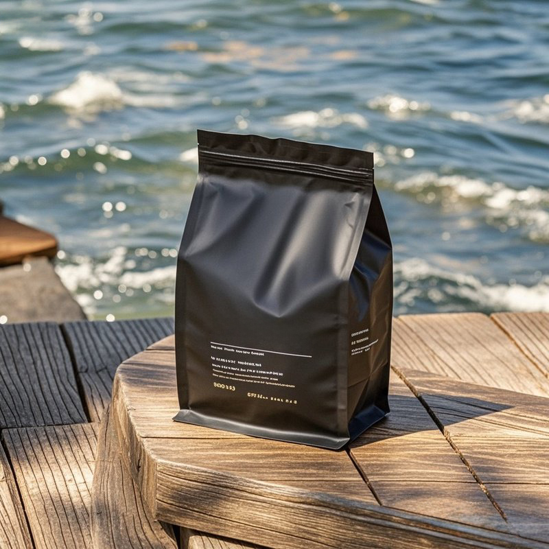 Custom Printed Recyclable Biodegradable Flat Bottom Pouch with Zipper for Coffee - image 7