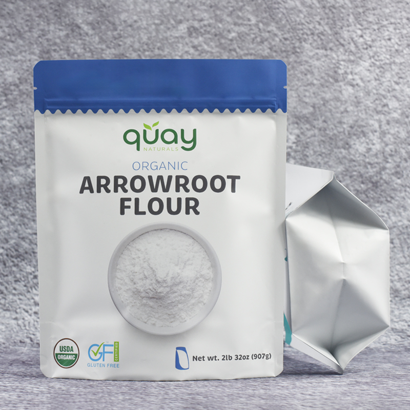 Customized High Quality Soft Touch Material Stand up Pouch Plow Bottom for Flour - image 2
