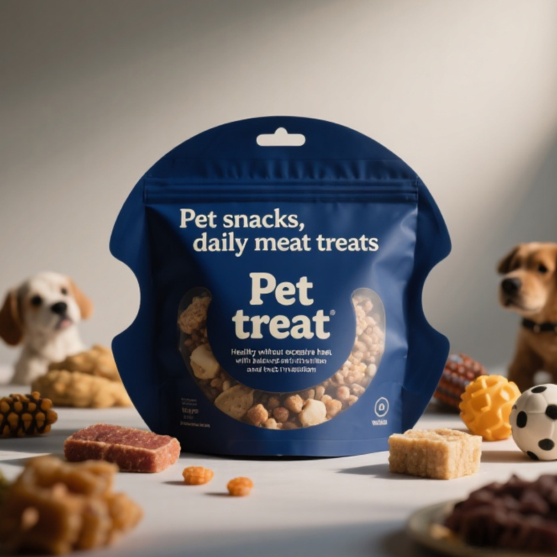 Free Sample Custom Printed Unique Special Shaped Pouch with Window for Pet Food