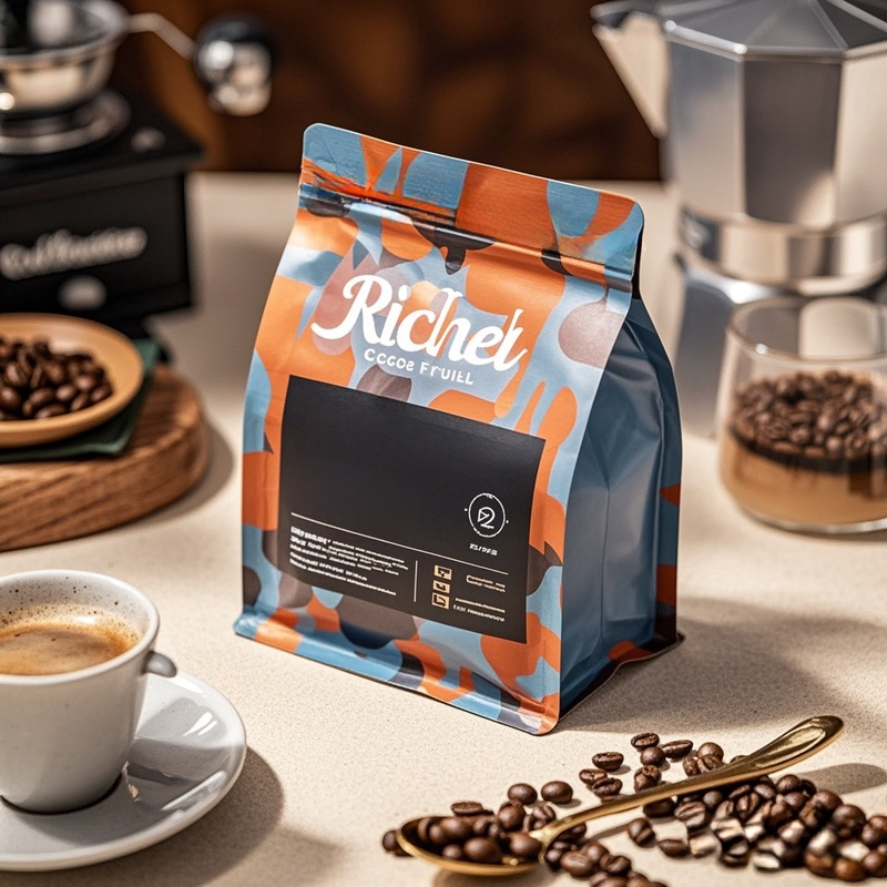 High End Customized Coffee Bean Storage Coffee Bags Packaging Flat Bottom Pouch - image 5
