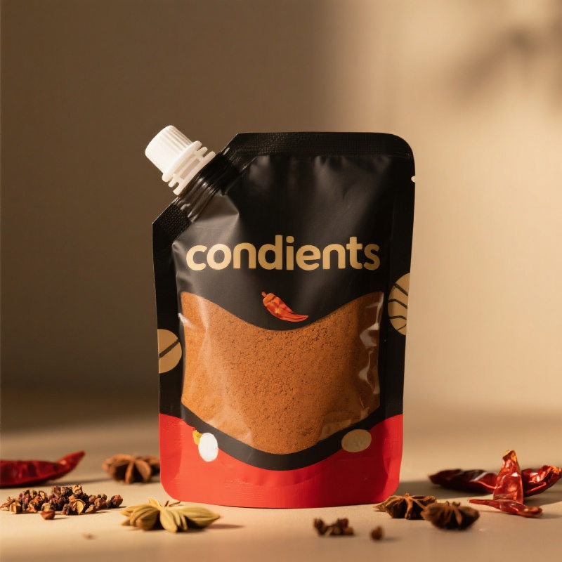 Customized Spout Pouch with Stand up Bottom for Condients&Seasonings Mylar Bag - image 6