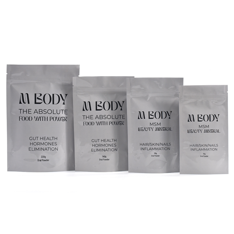 Custom Printed Various Sizes Glossy Aluminum Foil Stand up Pouch for Food Supplement - image 7