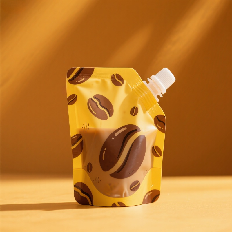 Customized Recyclable Transparent Spout Top Spout Pouch for Coffee Drink - image 6
