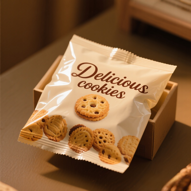 Customized Golden Glossy Finish Back Side Seal Bag for Delicious Cookies Mylar Bag - image 6