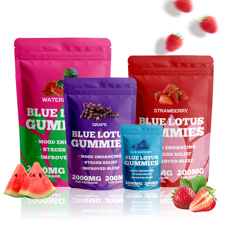 Free Sample Offer Customized Colorful Printing Stand up Pouch for Multiple Flavors Gummies