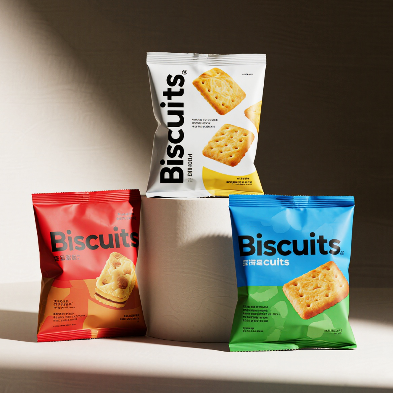 Free Sample Customized Various Color Design Back Side Seal Pouch for Cookie Snack - image 3