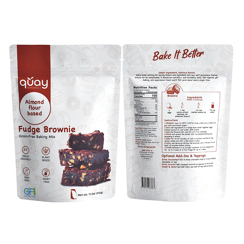 Customized Deign Print Stand up Ziplock Pouch for Brownie Baking Powder - image 4