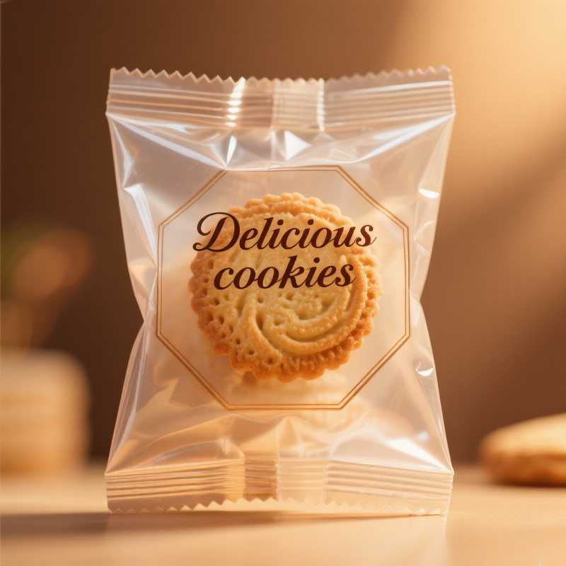 Customzied Semi-Transparent Food Grade Back Sealed Bag with Branded Logo for Cookie