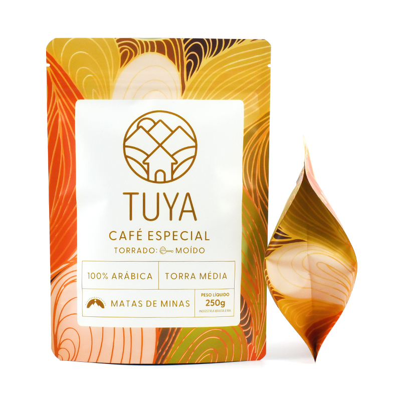 Customization Stand up Pouch with Zipper&Air Valve for 250G Coffee