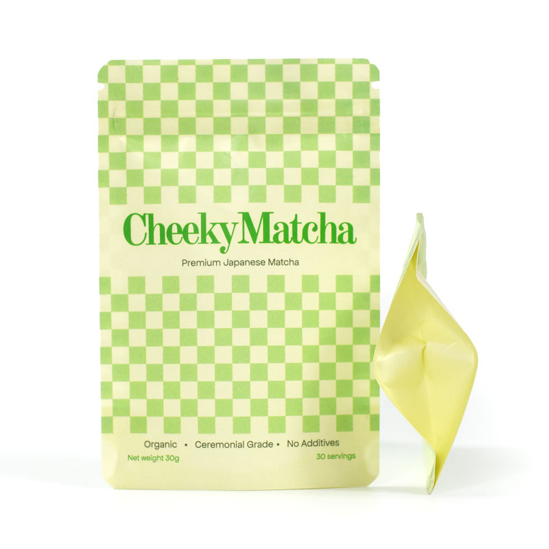 Custom Printed Shading Effect Stand up Pouch with Ziplock for Matcha Powder - image 4