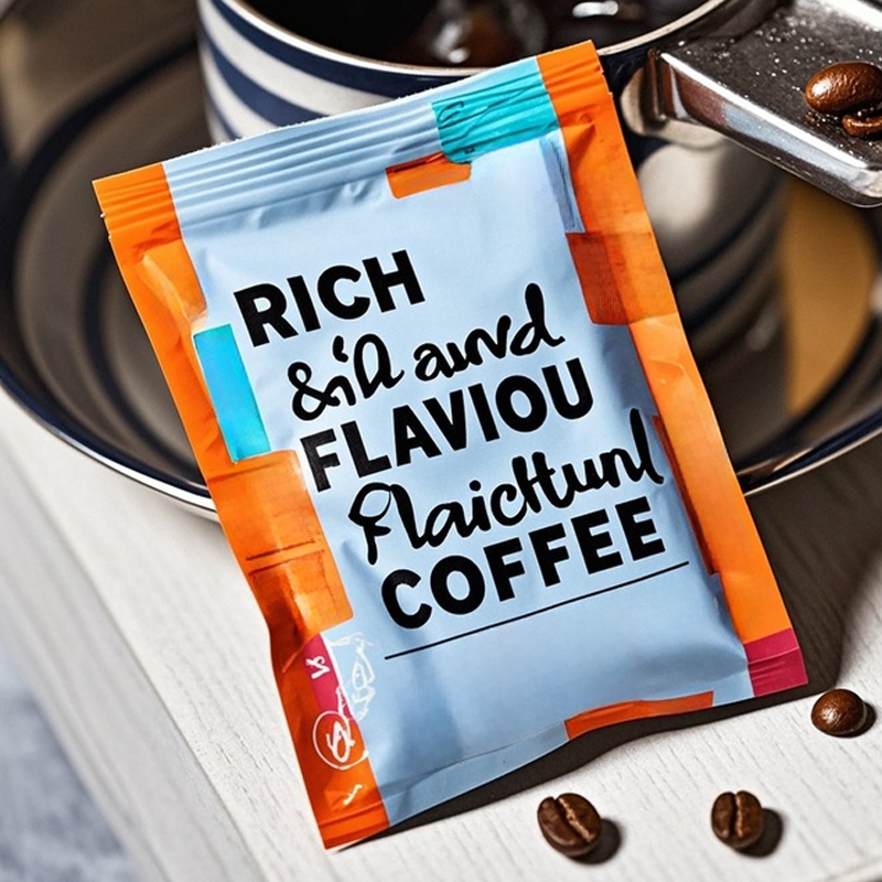 Customized Gravure Printing Heat Seal Three Side Sealing Bag for Instant Coffee