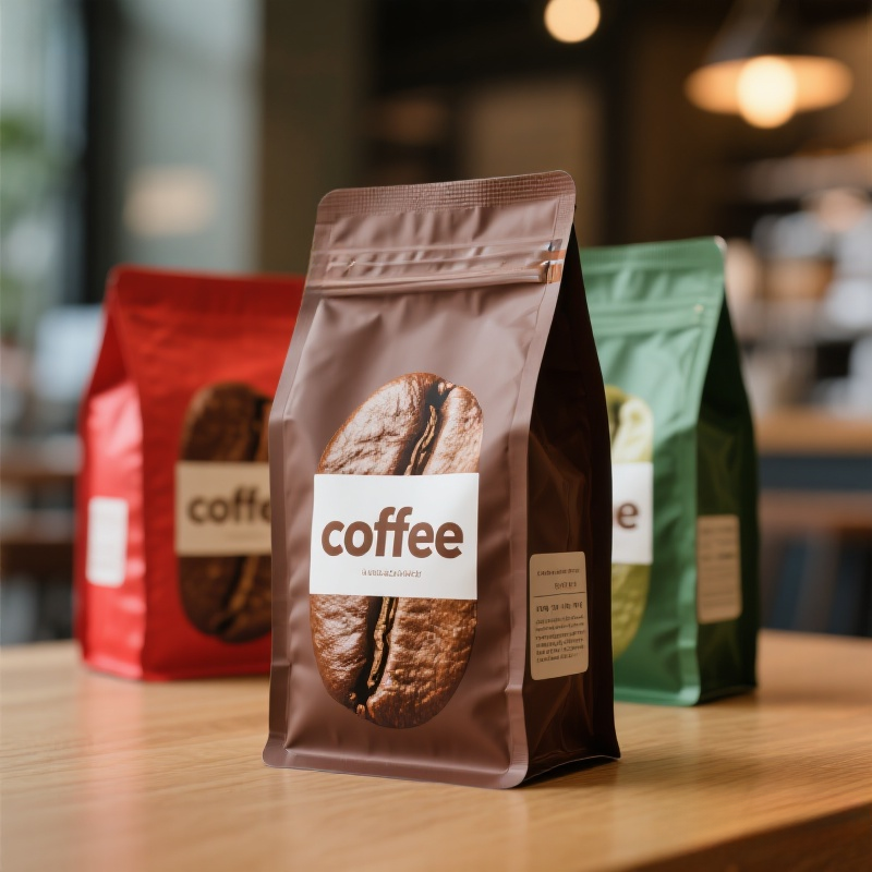 Customized Side Gusset Flat Bottom Pouch with T-zipper for Coffee  - image 2