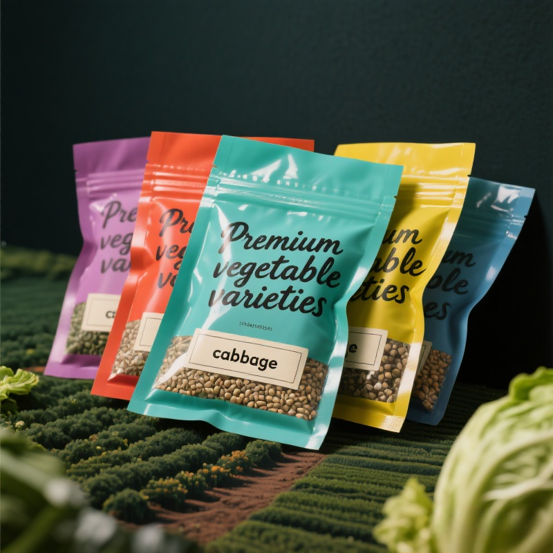 Free Sample Customized Three Side Seal Pouch with Window for Vegetable Seeds