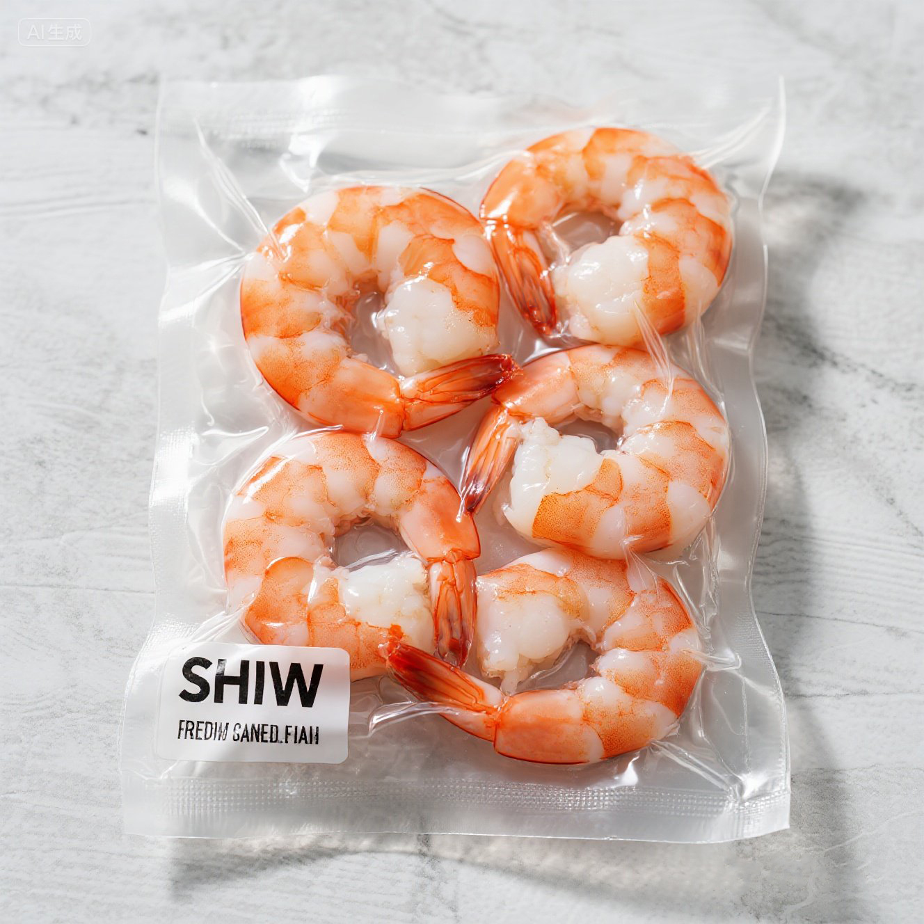 Customized Frozen Vacuum Food Packaging Bag for Shrimp Meat Seafood