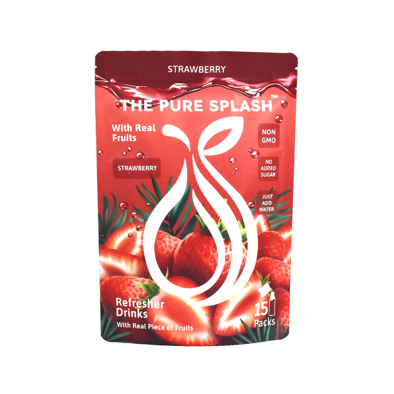 Customized Colorful Clear Printing Stand up Pouch for Fruit Flavor Drink Powder - image 6