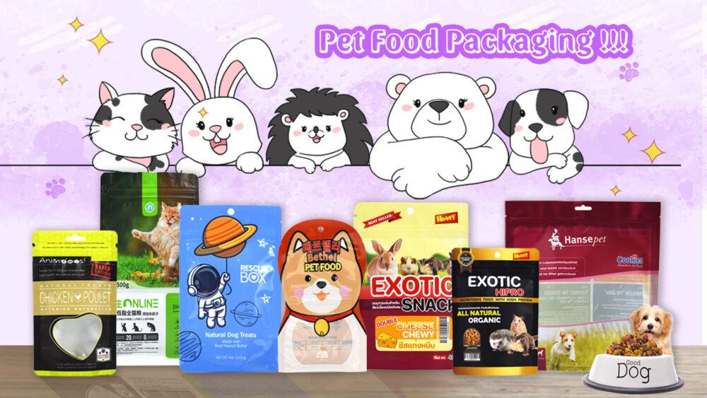 Customized Food Grade Material Pet Treat Pet Food Stand up Pouch with Window