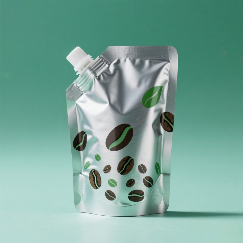 Customized Metallic Spout Pouch with Stand up Bottom for Beverage Drink Coffee  - image 3